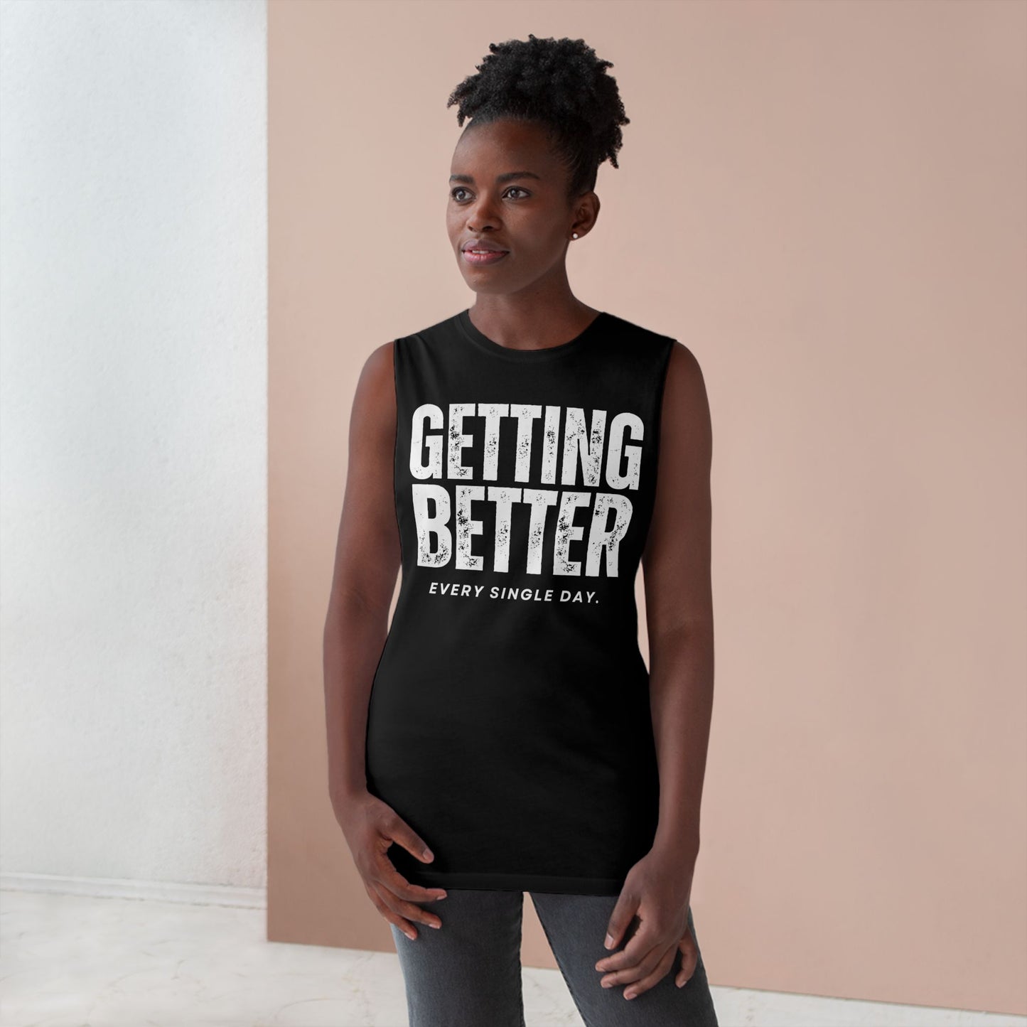 Empowering Unisex Motivational Tank Top - 'Getting Better Every Single Day' - Gym Wear, Workout Shirt, Fitness Apparel, Summer Tank, Positive Quote