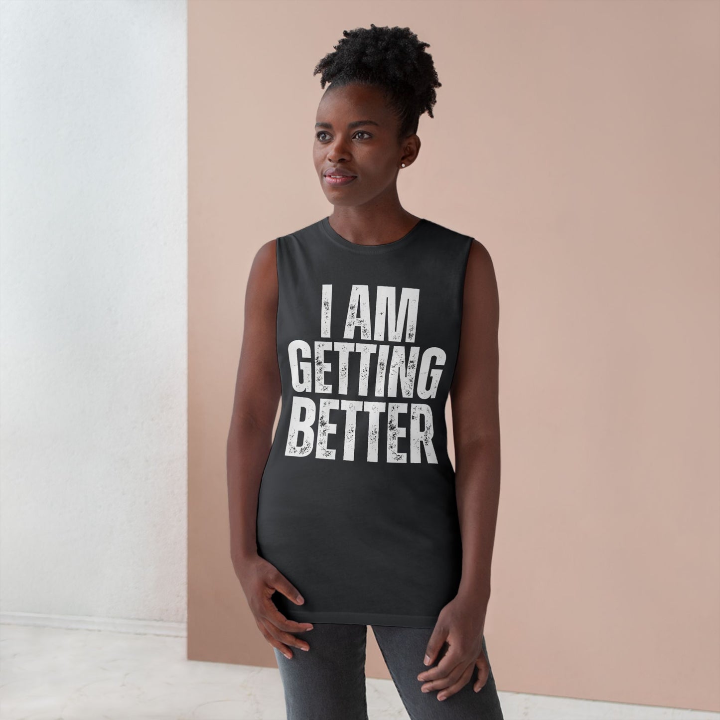 Empowering Unisex Tank Top | I Am Getting Better | Motivational Workouts, Gift for Fitness Lovers, Inspirational Apparel