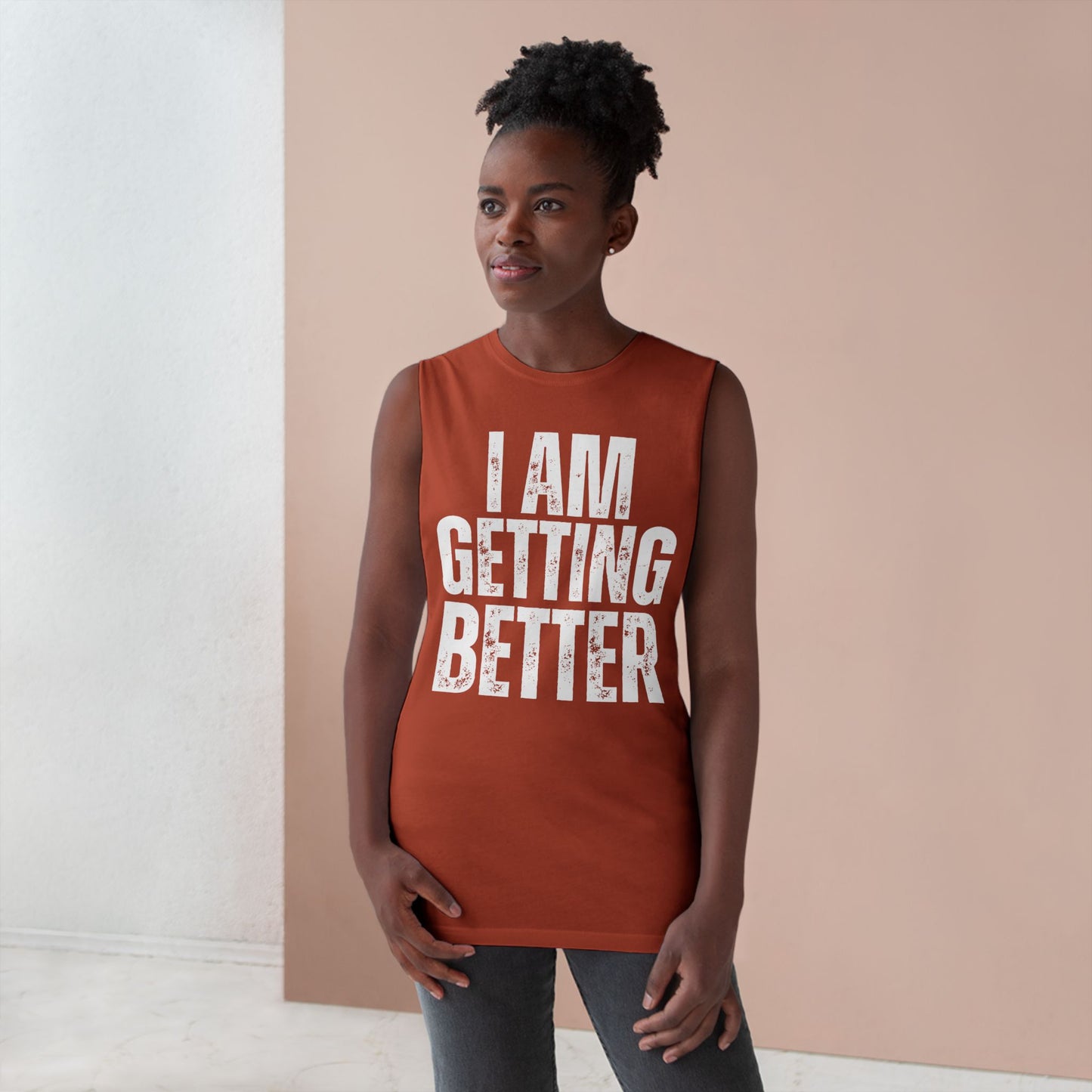 Empowering Unisex Tank Top | I Am Getting Better | Motivational Workouts, Gift for Fitness Lovers, Inspirational Apparel