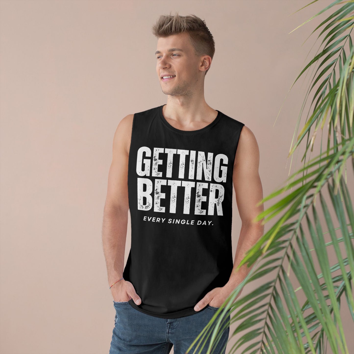 Empowering Unisex Motivational Tank Top - 'Getting Better Every Single Day' - Gym Wear, Workout Shirt, Fitness Apparel, Summer Tank, Positive Quote