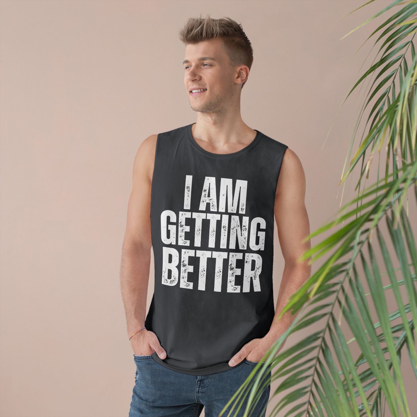 Empowering Unisex Tank Top | I Am Getting Better | Motivational Workouts, Gift for Fitness Lovers, Inspirational Apparel