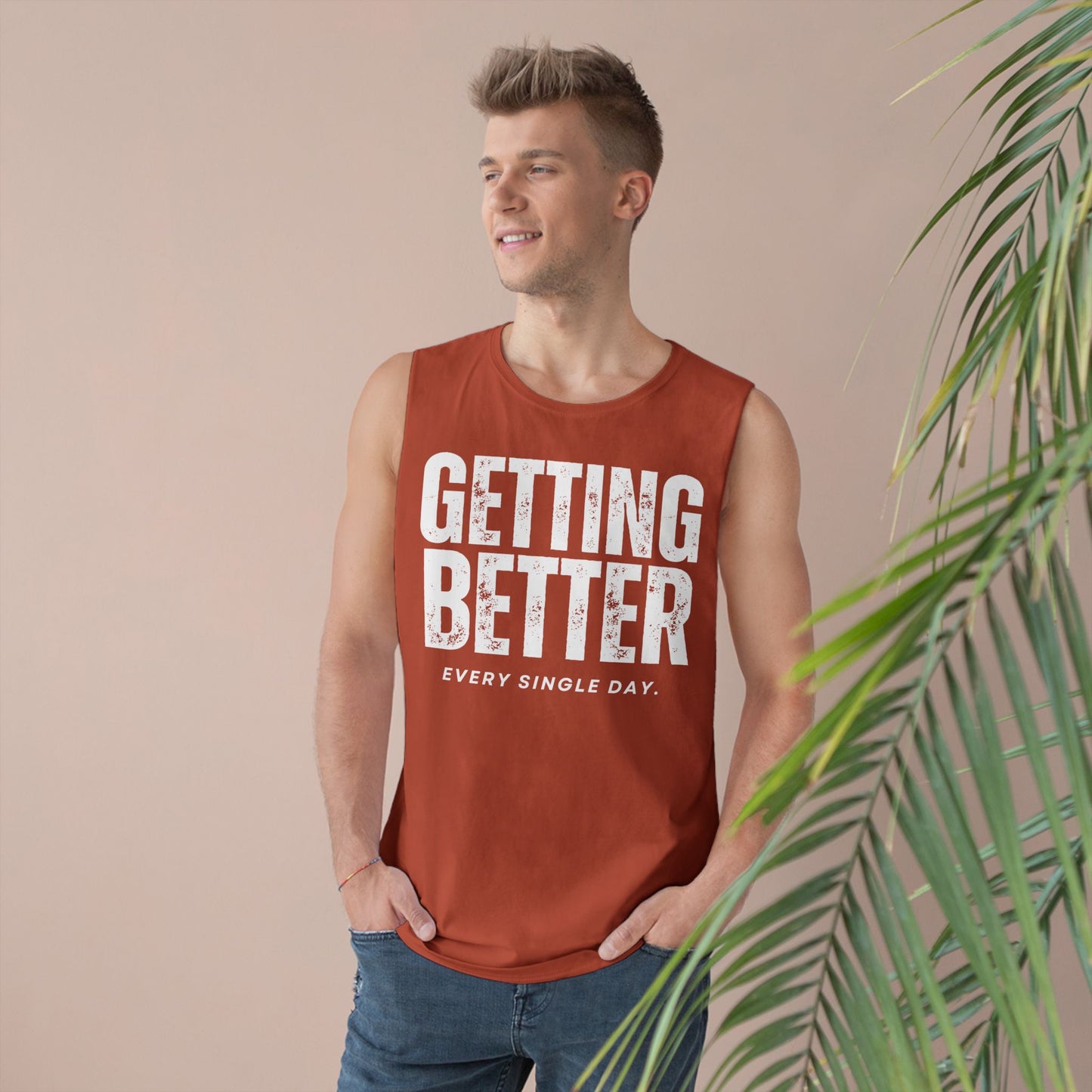 Empowering Unisex Motivational Tank Top - 'Getting Better Every Single Day' - Gym Wear, Workout Shirt, Fitness Apparel, Summer Tank, Positive Quote