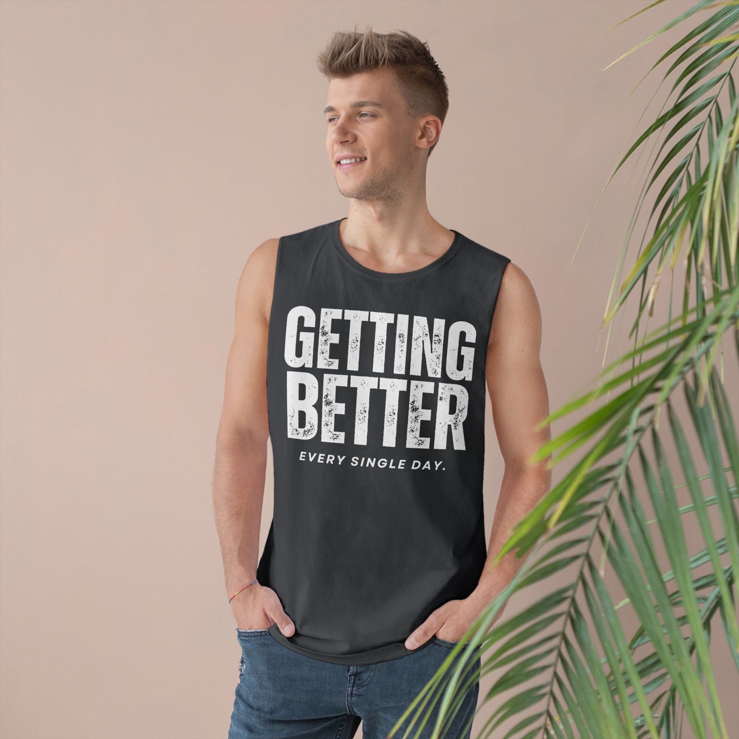 Empowering Unisex Motivational Tank Top - 'Getting Better Every Single Day' - Gym Wear, Workout Shirt, Fitness Apparel, Summer Tank, Positive Quote