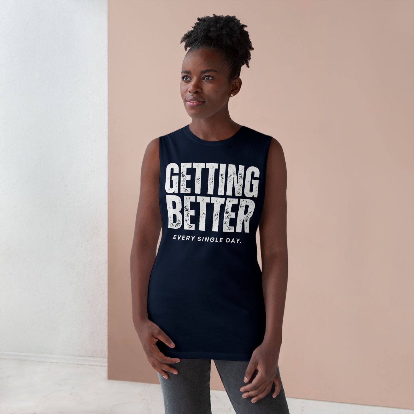 Empowering Unisex Motivational Tank Top - 'Getting Better Every Single Day' - Gym Wear, Workout Shirt, Fitness Apparel, Summer Tank, Positive Quote