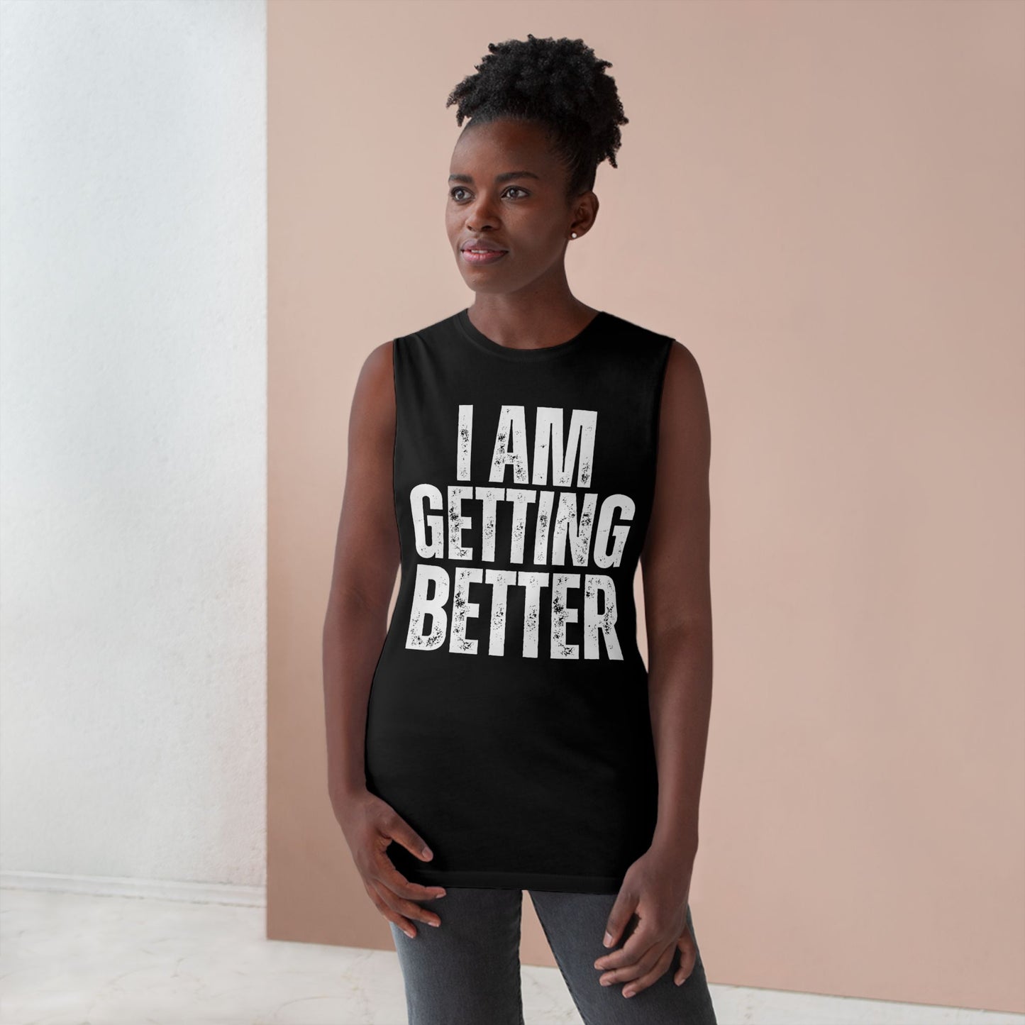 Empowering Unisex Tank Top | I Am Getting Better | Motivational Workouts, Gift for Fitness Lovers, Inspirational Apparel