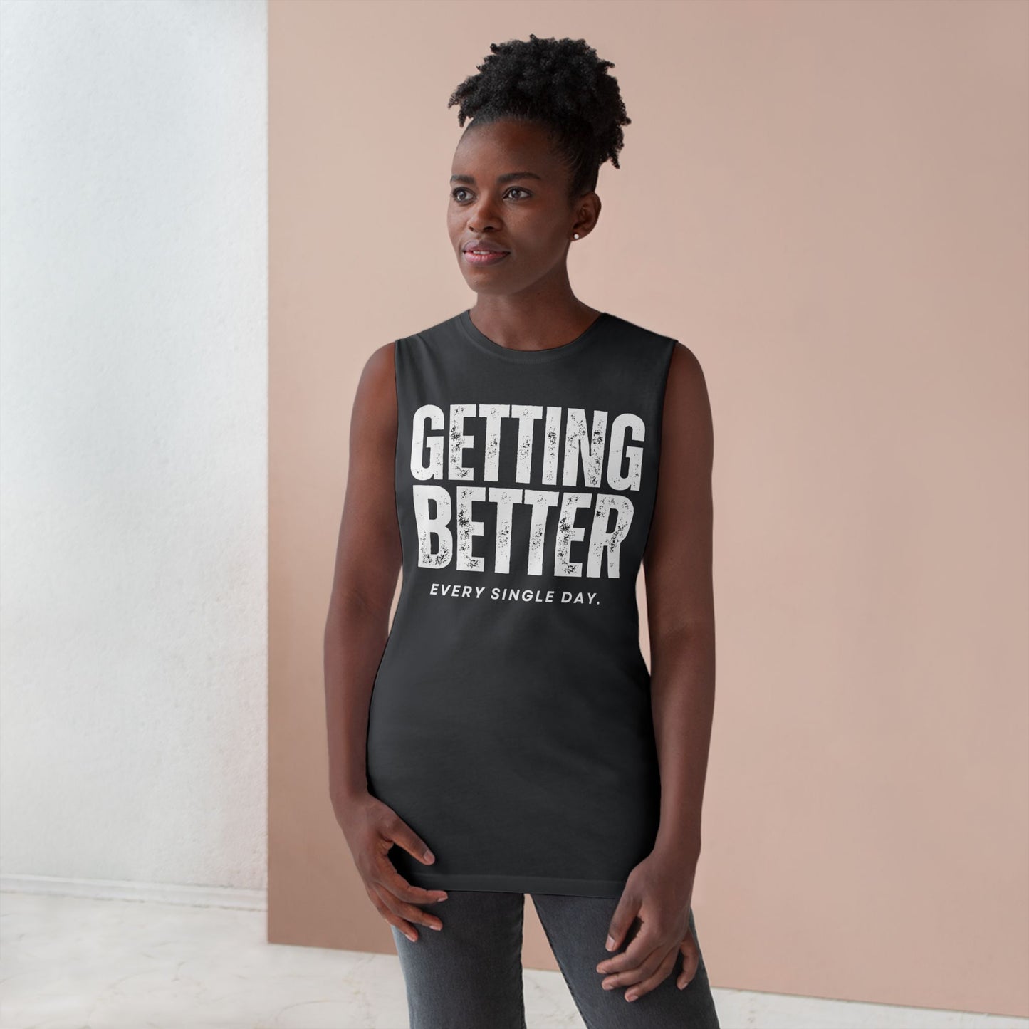 Empowering Unisex Motivational Tank Top - 'Getting Better Every Single Day' - Gym Wear, Workout Shirt, Fitness Apparel, Summer Tank, Positive Quote
