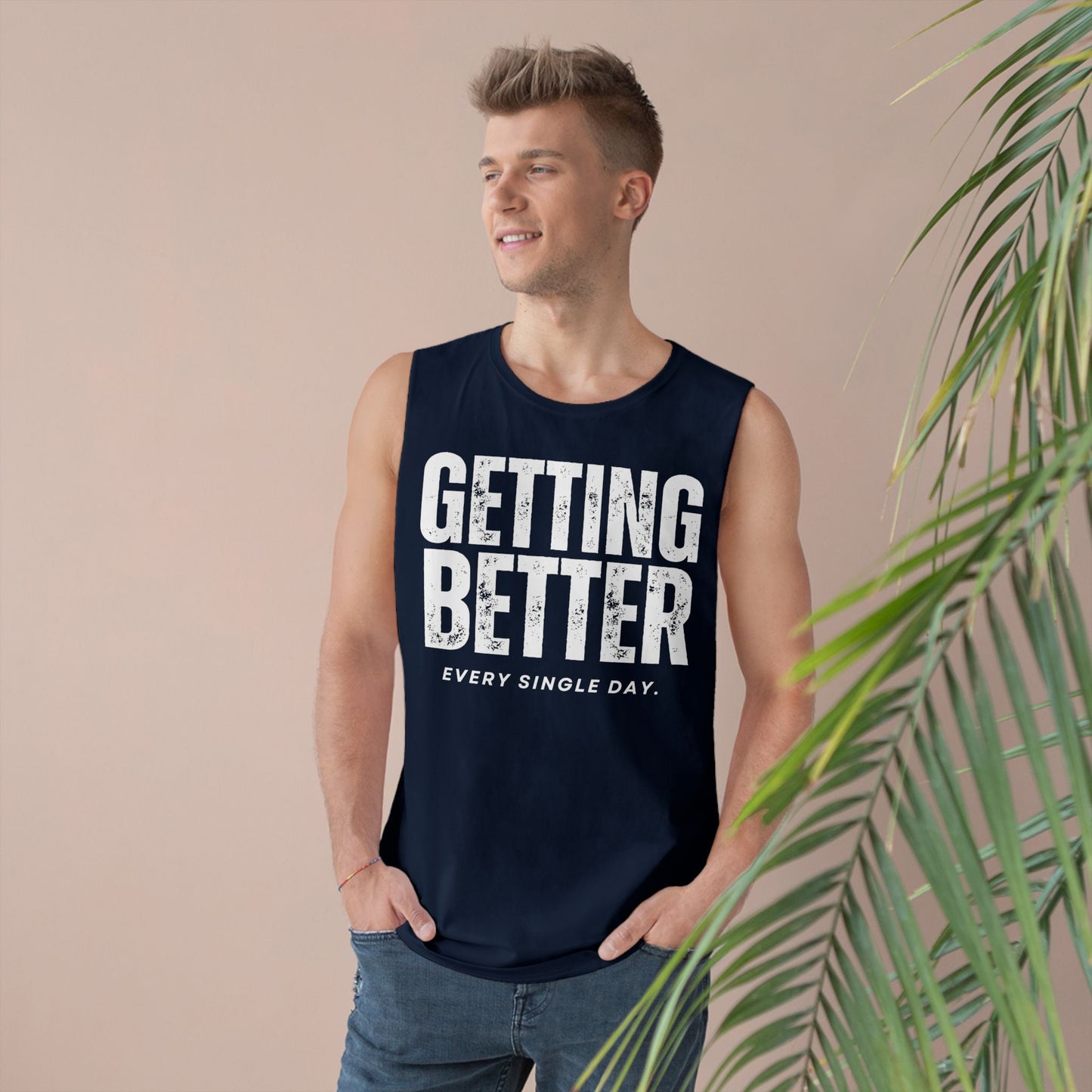 Empowering Unisex Motivational Tank Top - 'Getting Better Every Single Day' - Gym Wear, Workout Shirt, Fitness Apparel, Summer Tank, Positive Quote