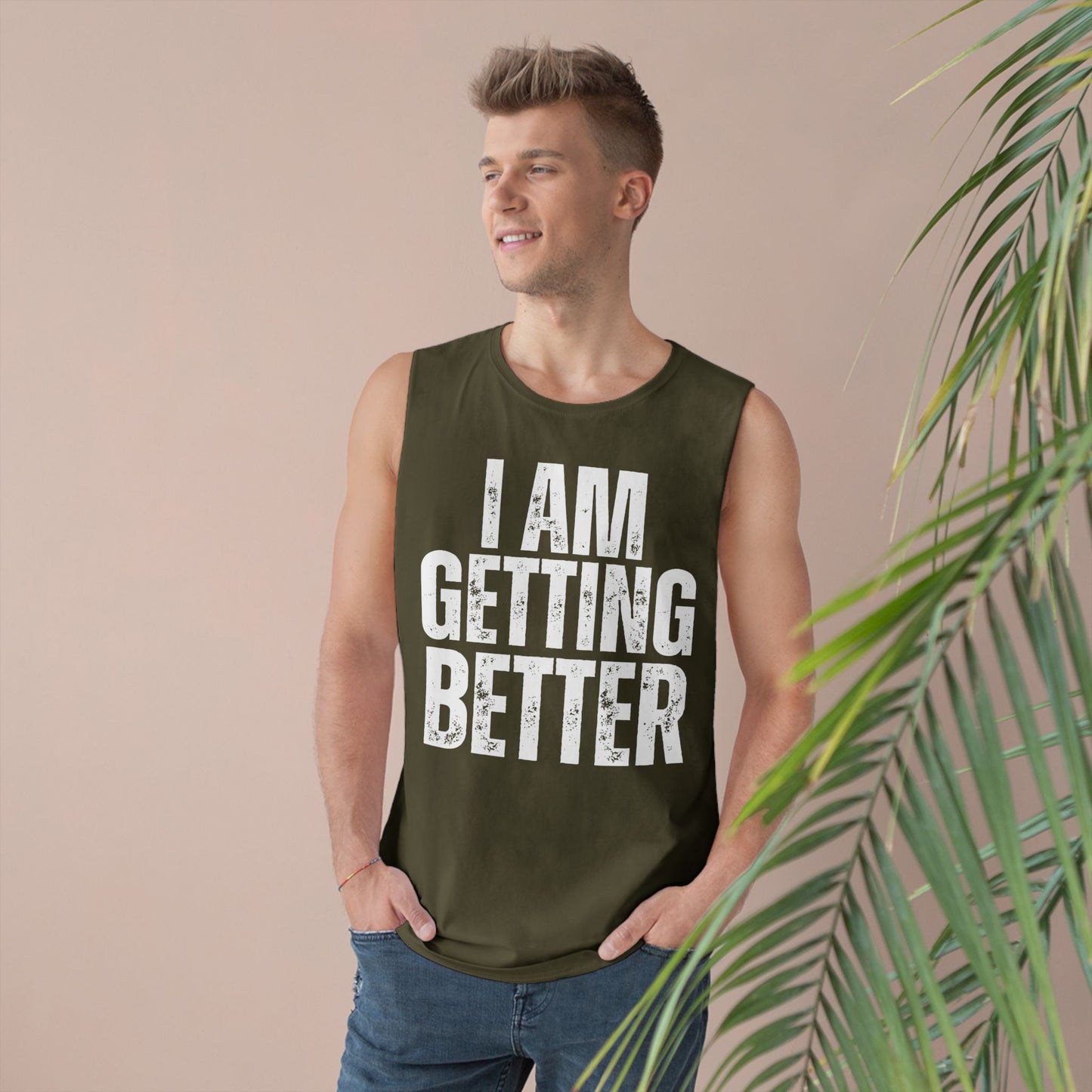 Empowering Unisex Tank Top | I Am Getting Better | Motivational Workouts, Gift for Fitness Lovers, Inspirational Apparel