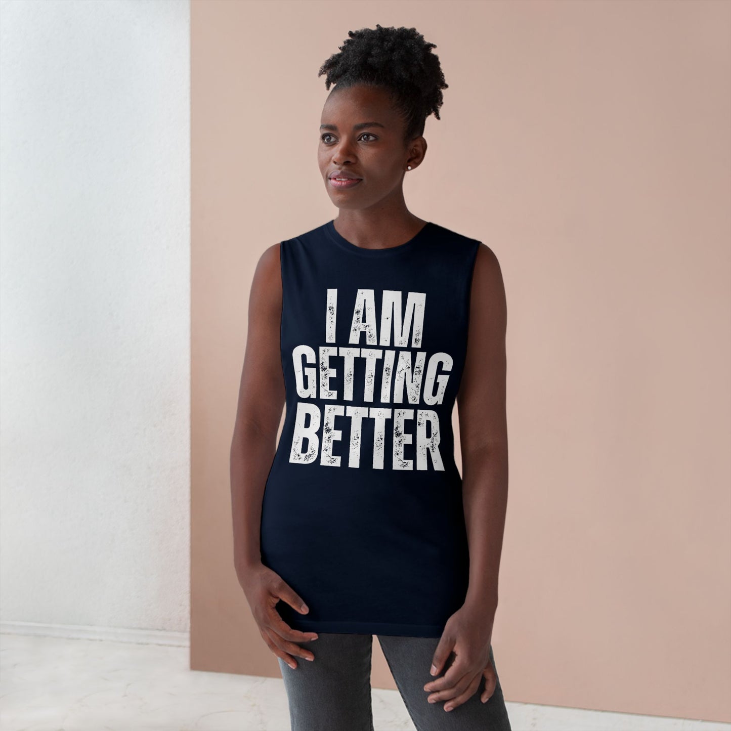 Empowering Unisex Tank Top | I Am Getting Better | Motivational Workouts, Gift for Fitness Lovers, Inspirational Apparel