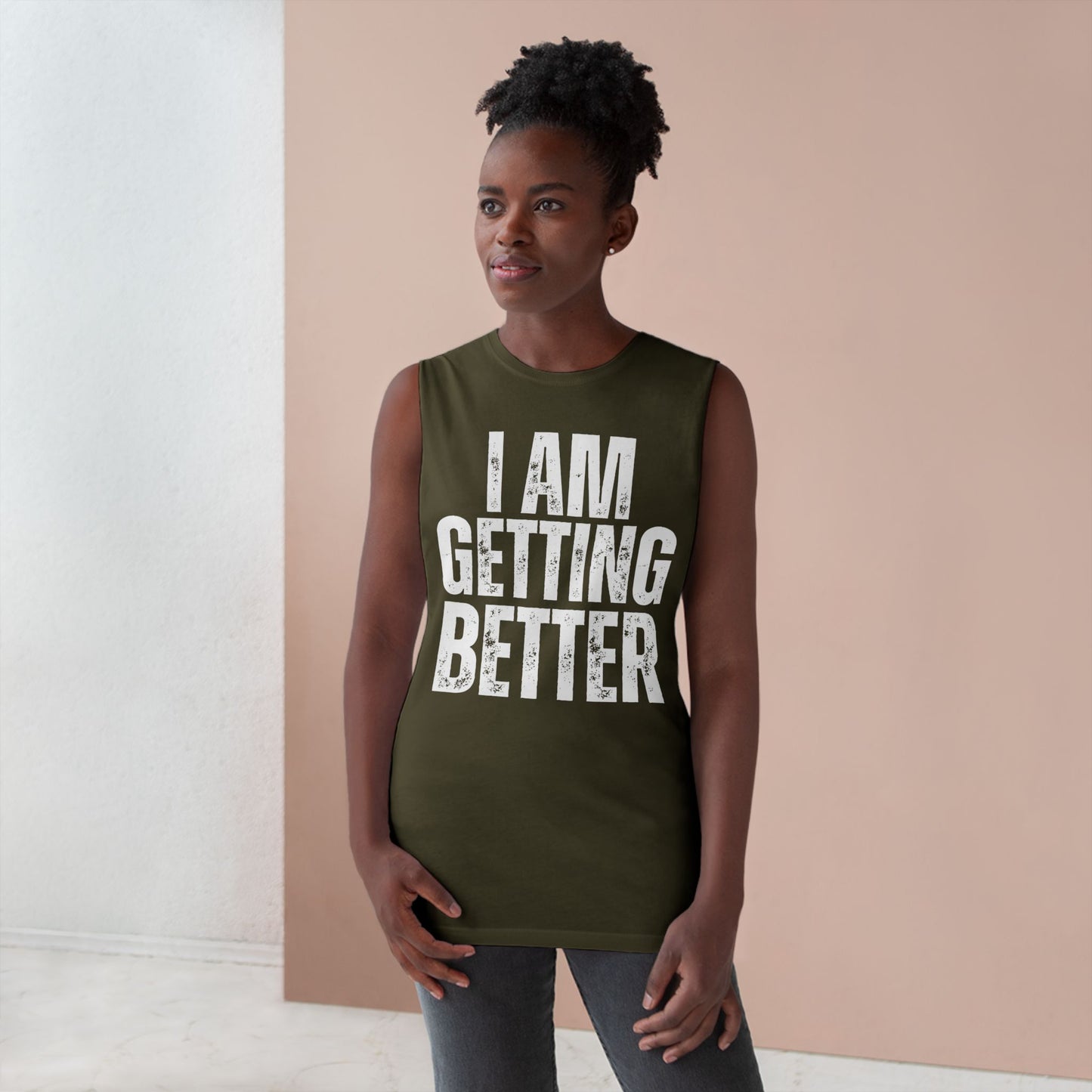 Empowering Unisex Tank Top | I Am Getting Better | Motivational Workouts, Gift for Fitness Lovers, Inspirational Apparel